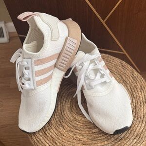 Adidas White and Tan Sneakers